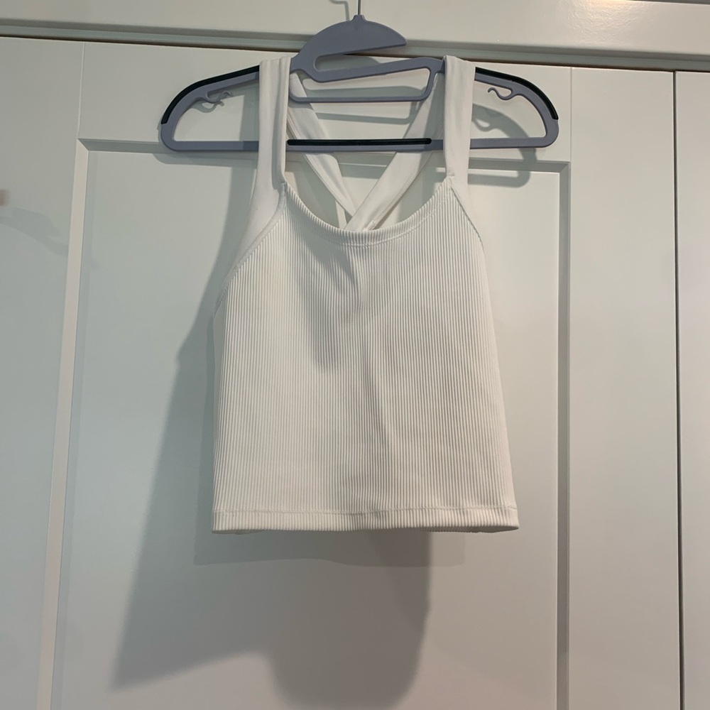 White Athleta Horizon Tank